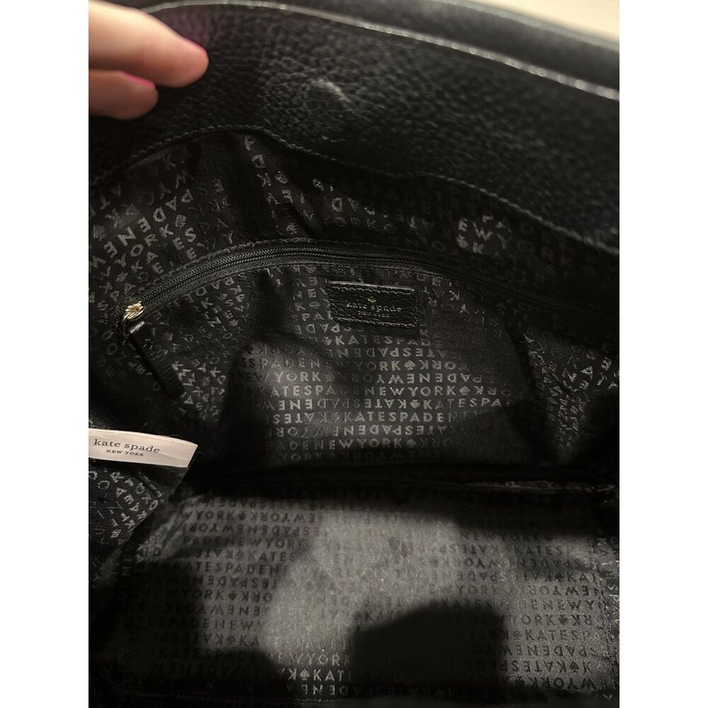 Kate Spade Black Pebbled Leather Crossbody Purse Handbag w/ Tassel GUC! - Picture 14 of 15